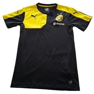 Puma Borussia Dortmund Football Jersey Soccer Evonik Shirt Medium Yellow